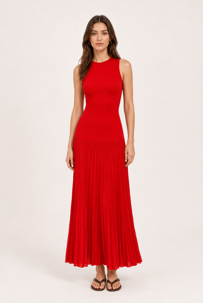 Robe longue sirène sans manches