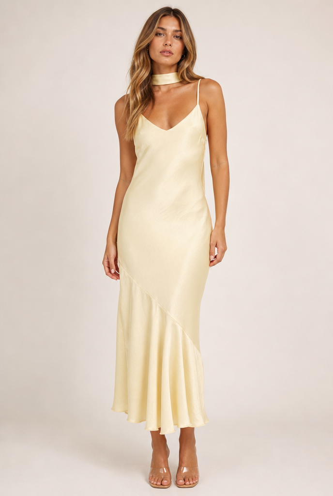 Robe estivale fluide jaune