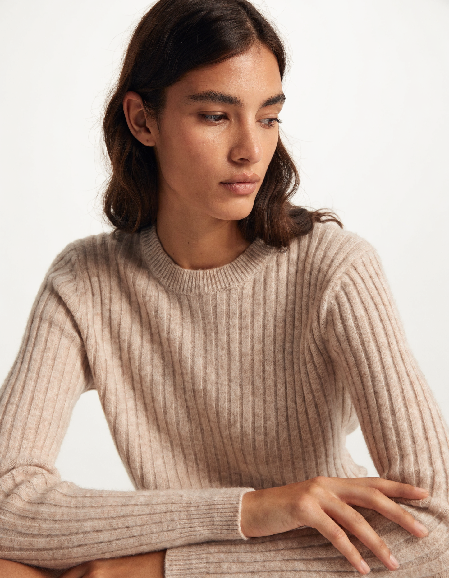 Pull col rond en maille douce